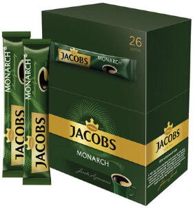 Кофе растворимый порционный JACOBS &quot;Monarch&quot;, сублимированный, 1,8 г, пакетик, 8050269