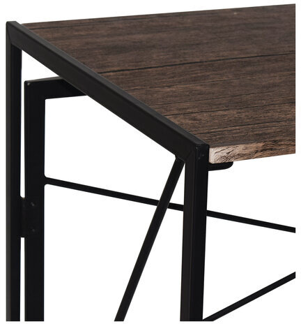 Стол на металлокаркасе BRABIX "LOFT CD-002", 1000х500х750 мм, складной, цвет морёный дуб, 641212