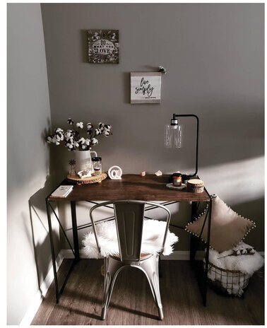 Стол на металлокаркасе BRABIX "LOFT CD-002", 1000х500х750 мм, складной, цвет морёный дуб, 641212