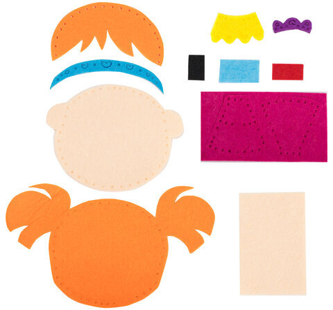 Набор для шитья игрушки из фетра "Куколка", ЮНЛАНДИЯ, 664733