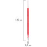 Стержень гелевый BRAUBERG 130 мм, КРАСНЫЙ, узел 0,5 мм, линия письма 0,35 мм, 170168