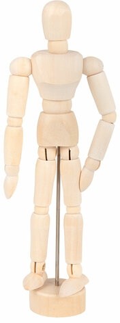 Манекен человека художественный, высота 16 см, натуральное дерево, BRAUBERG ART CLASSIC, 192513
