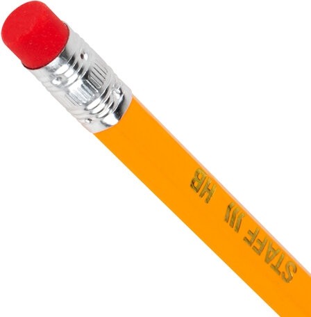 Карандаши чернографитные простые с ластиком HB, ВЫГОДНАЯ УПАКОВКА КОМПЛЕКТ 72 штуки, STAFF, 181882