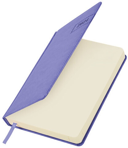 Ежедневник датированный 2024 А5 138x213 мм, BRAUBERG "Imperial", под кожу, фиолетовый, 114858