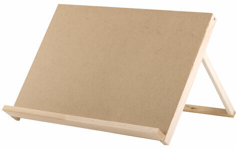 Мольберт-планшет настольный из липы А2, 42х60х36 см, регулируемый угол наклона, BRAUBERG ART, 192339