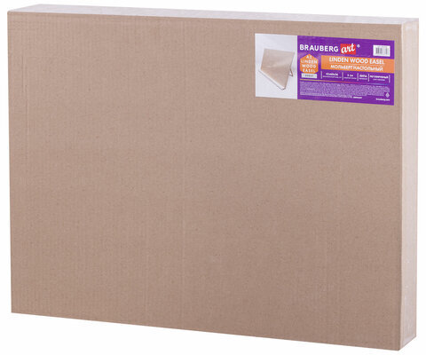 Мольберт-планшет настольный из липы А2, 42х60х36 см, регулируемый угол наклона, BRAUBERG ART, 192339