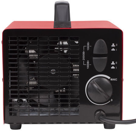 Тепловая пушка электрическая РЕСАНТА ТЭПК-2000, 2000 Вт, 220 В, квадратная, красная