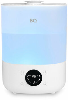 Увлажнитель воздуха BQ (БИ-КЬЮ) HDR1009, объем бака 4 л, 25 Вт, LED-дисплей, аромаконтейнер, белый, 86196444