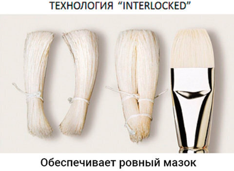 Кисть художественная профессиональная BRAUBERG ART CLASSIC, щетина, овальная, № 12, длинная ручка, 200732