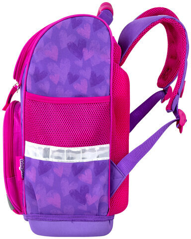 Ранец ЮНЛАНДИЯ WISE, 1 отделение, 3 кармана, устойчивое дно, "Pretty kitty", 37x29х15 см, 271395