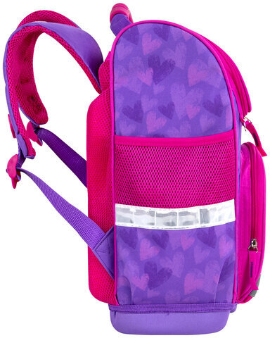 Ранец ЮНЛАНДИЯ WISE, 1 отделение, 3 кармана, устойчивое дно, "Pretty kitty", 37x29х15 см, 271395