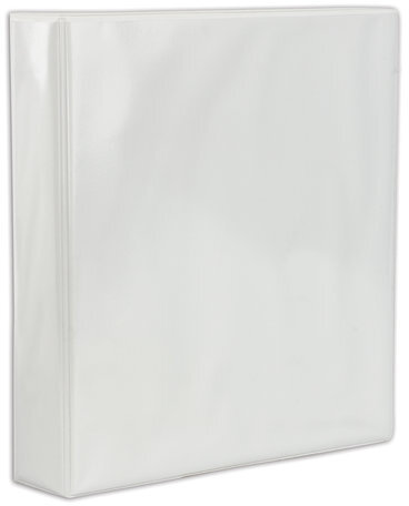 Папка на 4 кольцах с передним прозрачным карманом BRAUBERG, 65 мм, картон/ПВХ, белая, до 400 листов, 221487