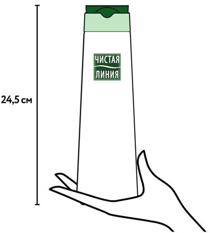 Шампунь-бальзам 2 в 1, 400 мл, ЧИСТАЯ ЛИНИЯ "Хлопковое молочко", мицеллярный