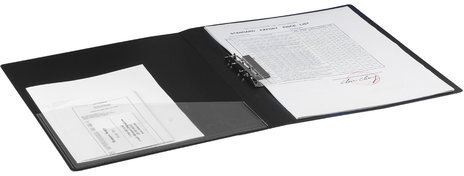 Папка с боковым металлическим прижимом и внутренним карманом BRAUBERG "Contract", черная, до 100 л., 0,7 мм, бизнес-класс, 221786