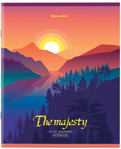 Тетрадь А5 48 л. BRAUBERG скоба, клетка, обложка картон, "Majesty" (микс в спайке), 404368