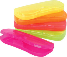 Пенал-футляр пластиковый, цвет ассорти, ПН61