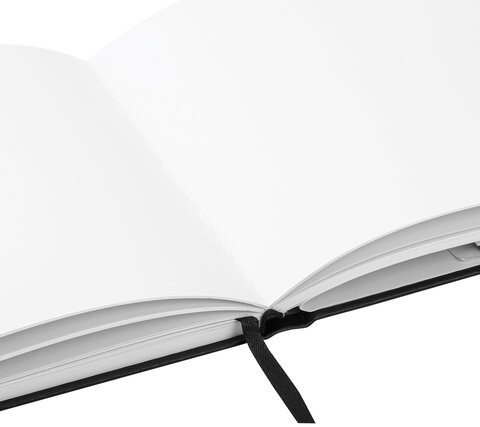 Скетчбук, белая бумага 140 г/м2 200х200 мм, 80 л., КОЖЗАМ, застежка, BRAUBERG ART CLASSIC, черный, 116463