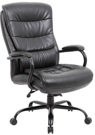Кресло офисное BRABIX PREMIUM "Heavy Duty HD-004", НАГРУЗКА до 200 кг, экокожа, черное, 531942