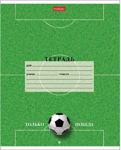 Тетрадь 18 л. HATBER клетка, обложка картон, "Спорт Клуб" (5 видов в спайке), 18Т5В1