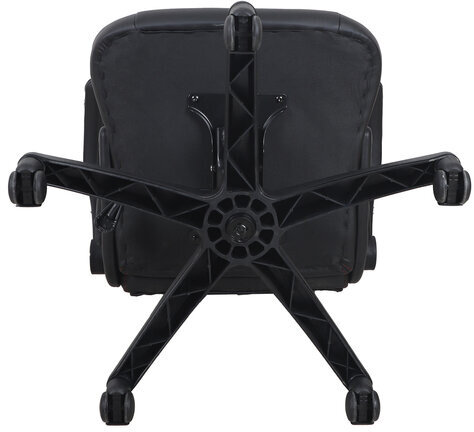 Кресло компьютерное BRABIX "Skill GM-005", откидные подлокотники, экокожа, черное/голубое, 532497