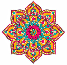 Картина стразами (алмазная мозаика) 20х20 см, ОСТРОВ СОКРОВИЩ &quot;Орнамент&quot;, в деревянной рамке, 662441