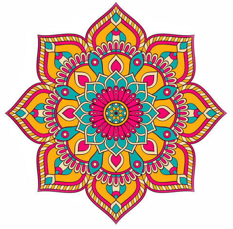 Картина стразами (алмазная мозаика) 20х20 см, ОСТРОВ СОКРОВИЩ "Орнамент", в деревянной рамке, 662441