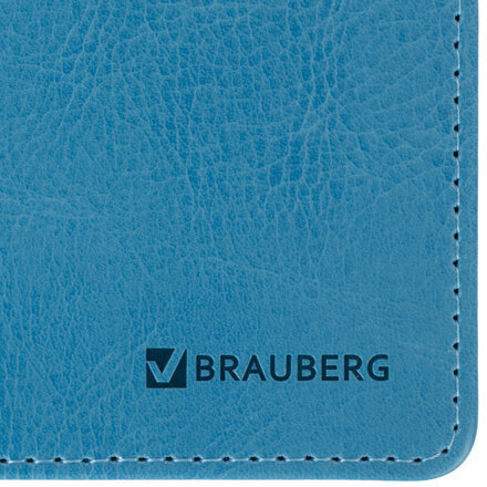 Планинг настольный недатированный (305x140 мм) BRAUBERG "Rainbow", кожзам, 60 л., бирюзовый, 111700