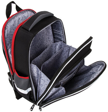 Ранец BRAUBERG QUADRO, 3 отделения, с брелком, "Ninja", 37х28х18 см, 229954