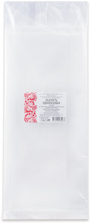 Скатерть одноразовая из нетканого материала спанбонд, 140х110 см, ИНТРОПЛАСТИКА, белая