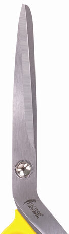 Ножницы портновские ОСТРОВ СОКРОВИЩ ПРЕМИУМ, 230 мм, желтые с резиновыми серыми вставками, 237455