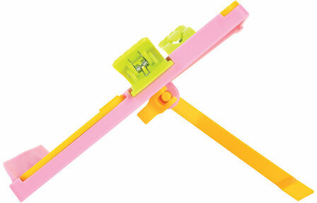 Подставка для книг ЮНЛАНДИЯ, с боковыми зажимами, регулируемый наклон, пластик, розовая, 237907