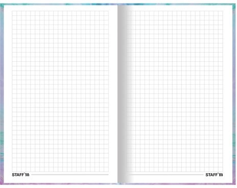 Блокнот А5 (134х206 мм), 80 л., твёрдый, клетка, фольга, STAFF, "Мрамор", 114428