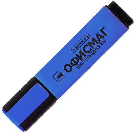 Текстовыделитель ОФИСМАГ, ГОЛУБОЙ, линия 1-5 мм, 151208