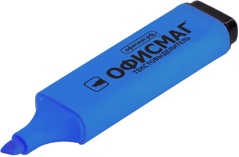 Текстовыделитель ОФИСМАГ, ГОЛУБОЙ, линия 1-5 мм, 151208
