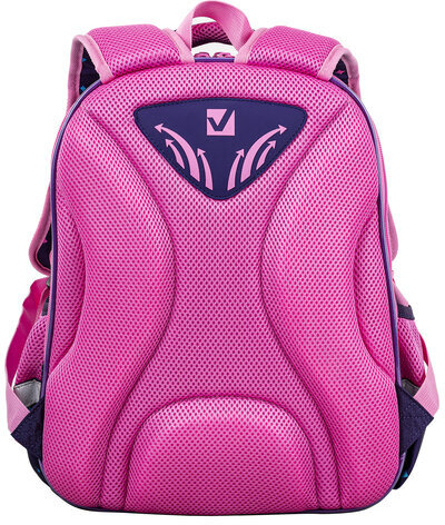 Ранец BRAUBERG QUADRO, 3 отделения, с брелком, "Little fox", СВЕТЯЩИЙСЯ, 37х28х18 см, 270601