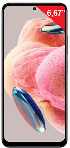 Смартфон XIAOMI Redmi Note 12, 2 SIM, 6,67", 4G (LTE), 50+8+2 Мп, 6/128 ГБ, черный, MZB0E0FRU