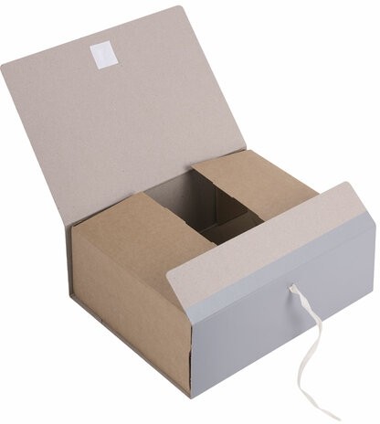 Короб архивный (240х330 мм), 120 мм, 2 завязки, переплетный картон/бумвинил, до 1000 листов, STAFF, 126903