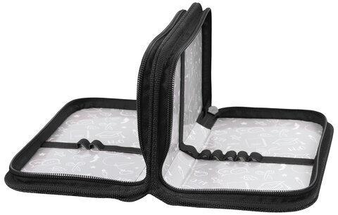 Пенал ПИФАГОР, 2 отделения, ламинированный картон, 19х11 см, "Dino world", 272249