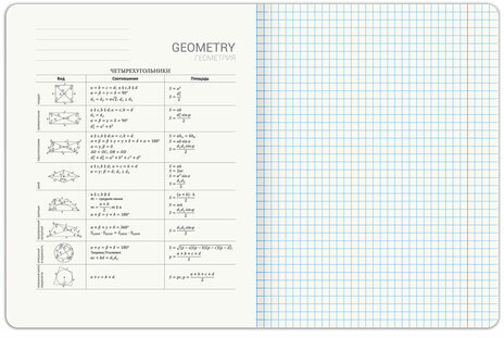 Тетрадь предметная DOG БОБИК 48 л., TWIN-лак, ГЕОМЕТРИЯ, клетка, подсказ, BRAUBERG, 404787