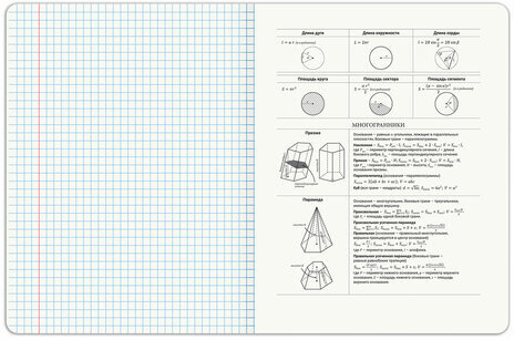 Тетрадь предметная DOG БОБИК 48 л., TWIN-лак, ГЕОМЕТРИЯ, клетка, подсказ, BRAUBERG, 404787