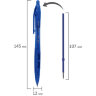 Ручка шариковая автоматическая ERICH KRAUSE "XR-30", СИНЯЯ, корпус синий, узел 0,7 мм, линия письма 0,35 мм, 17721