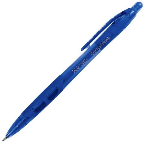 Ручка шариковая автоматическая ERICH KRAUSE "XR-30", СИНЯЯ, корпус синий, узел 0,7 мм, линия письма 0,35 мм, 17721