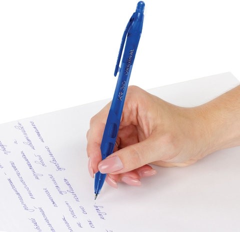 Ручка шариковая автоматическая ERICH KRAUSE "XR-30", СИНЯЯ, корпус синий, узел 0,7 мм, линия письма 0,35 мм, 17721