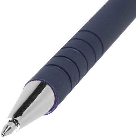 Ручка шариковая STAFF "EVERYDAY" BP-190, СИНЯЯ, корпус прорезиненный синий, узел 0,7 мм, линия письма 0,35 мм, 142397