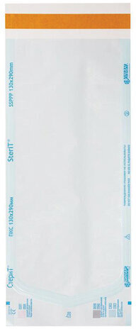 Пакет комбинированный самоклеящийся ВИНАР СТЕРИТ, комплект 100 шт., для ПАРОВОЙ/ГАЗОВОЙ стерилизации, 130х290 мм