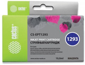 Картридж струйный CACTUS (CS-EPT1293) для EPSON Stylus B42WD/BX305W/BX625WD, пурпурный
