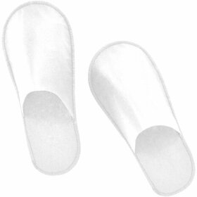 Тапочки одноразовые &quot;Антикризисные&quot; закрытые КОМПЛЕКТ 25 пар спанбонд, р. 37-42, белые, SMZ