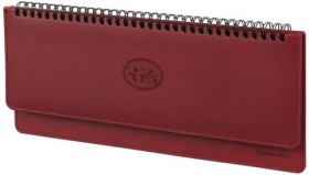 Планинг датированный 2025 305х140 мм BRAUBERG &quot;Favorite&quot;, под кожу, бордовый, 115689