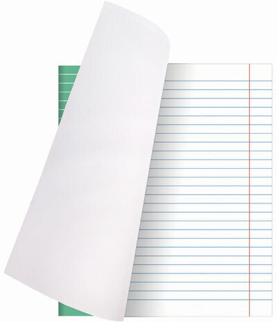 Тетрадь 24 л. BRAUBERG ЭКО "5-КА", линия, обложка плотная мелованная бумага, ЗЕЛЕНАЯ, 403004