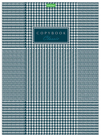 Тетрадь, А4, 80 л., HATBER "ECO", скоба, клетка, обложка картон, "Classic" (3 вида), 80Т4C3